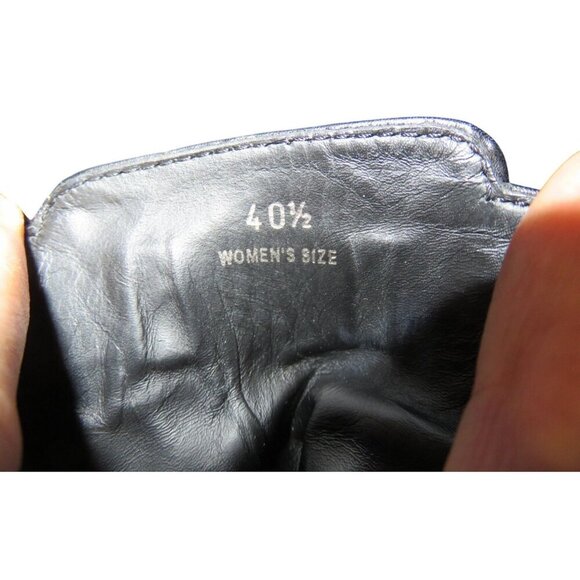 TOD'S Black Italian Leather & Suede Platform Ankle Boots 40.5 US 10 w/ Dustbag - Picture 14 of 15